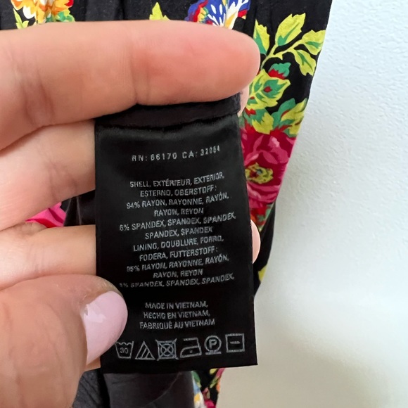 Anthropologie Ett:Twa Coreyell Black Floral Dress - Picture 5 of 5